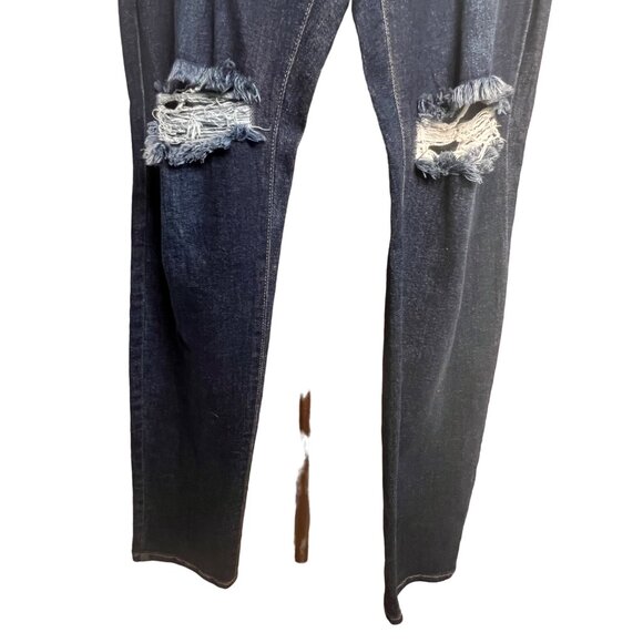 NWT Aphrodite women’s blue jeans size 3XL distressed back pockets stretch high w - Picture 3 of 12